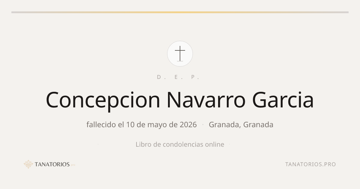 Memorial de Concepcion Navarro Garcia