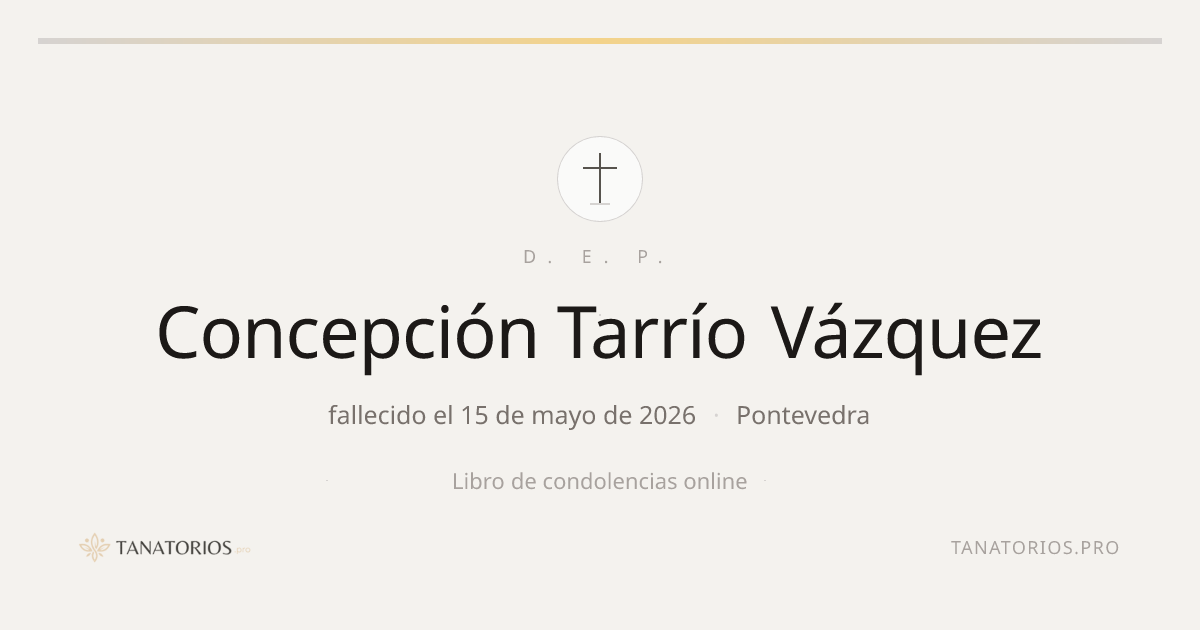 Memorial de Concepción Tarrío Vázquez