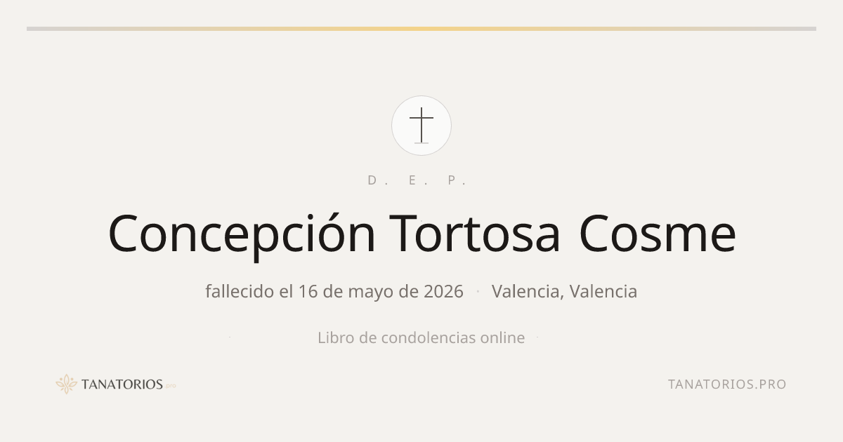 Memorial de Concepción Tortosa Cosme