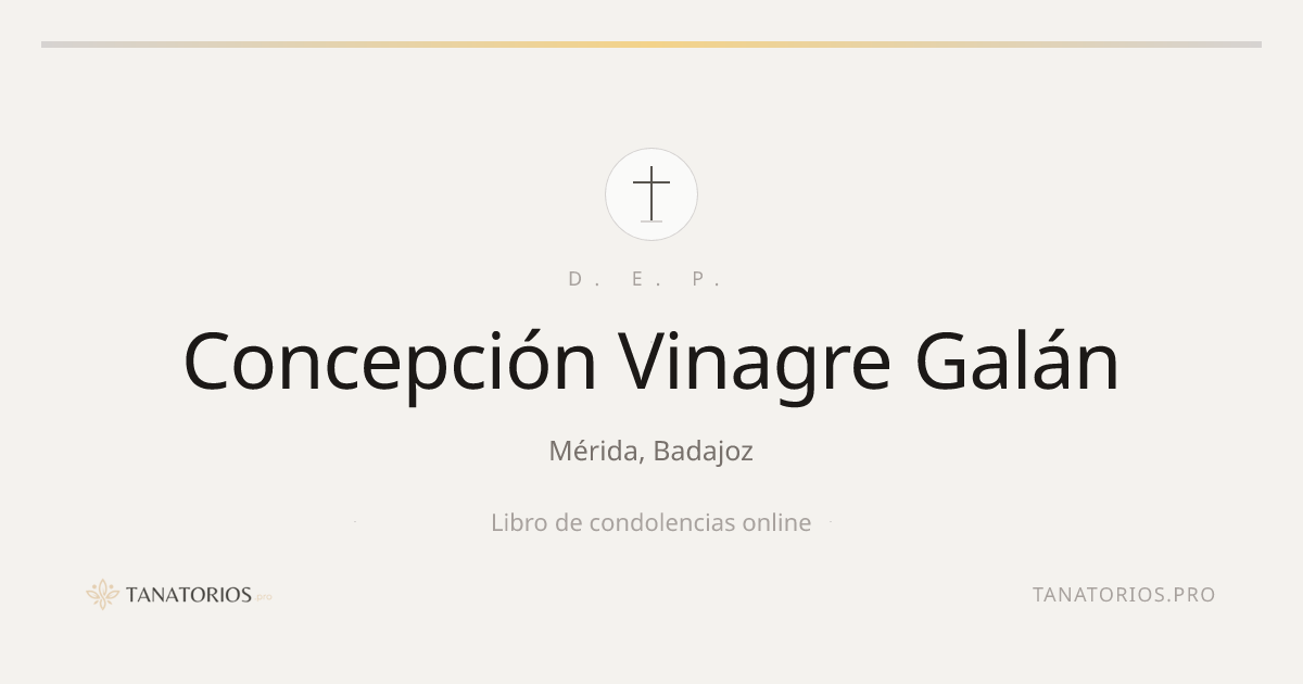 Memorial de Concepción Vinagre Galán