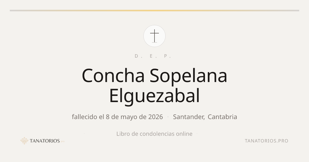 Memorial de Concha Sopelana Elguezabal