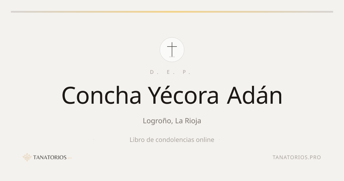 Memorial de Concha Yécora Adán