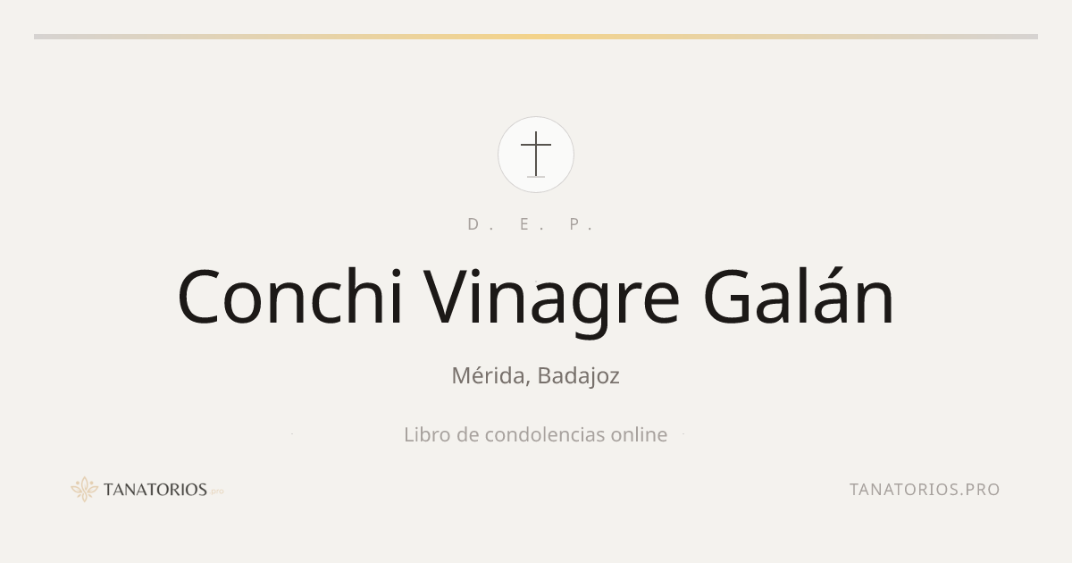 Memorial de Conchi Vinagre Galán