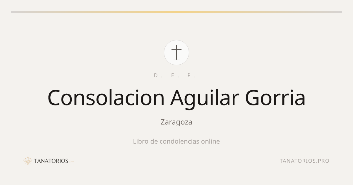 Memorial de Consolacion Aguilar Gorria