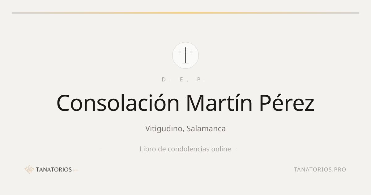 Memorial de Consolación Martín Pérez