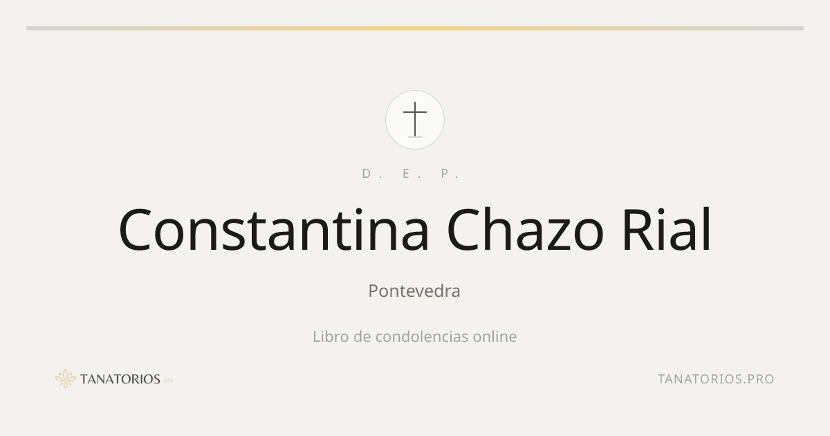 Memorial de Constantina Chazo Rial