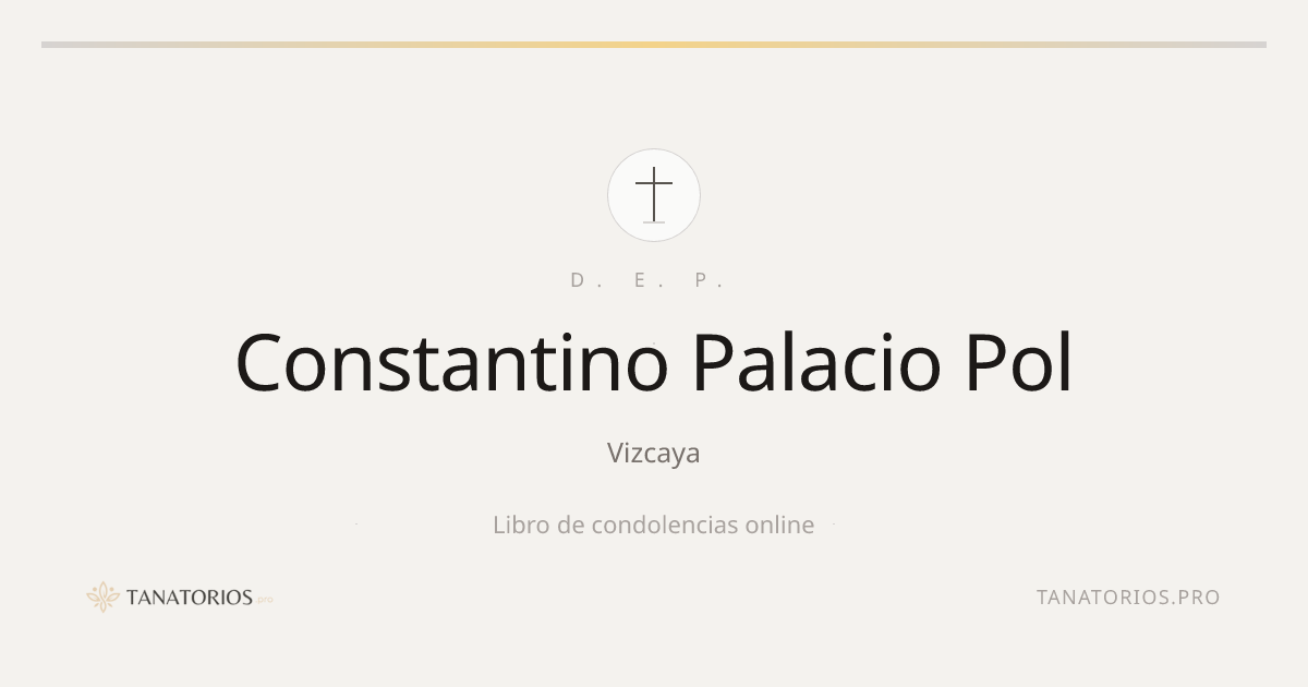 Memorial de Constantino Palacio Pol