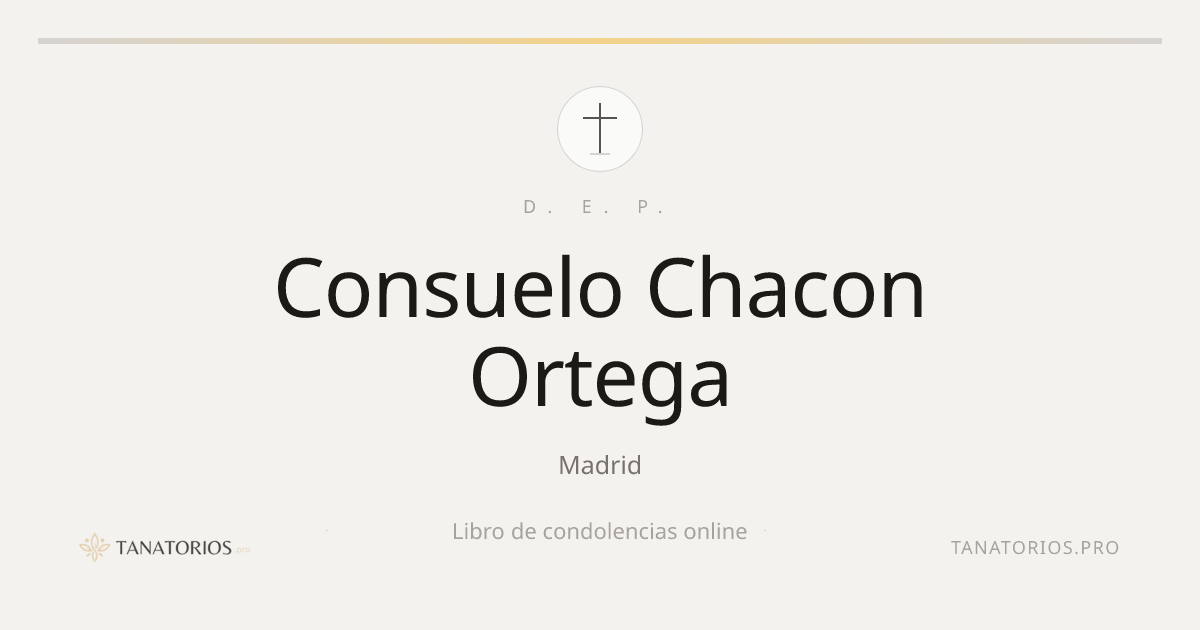Memorial de Consuelo Chacon Ortega