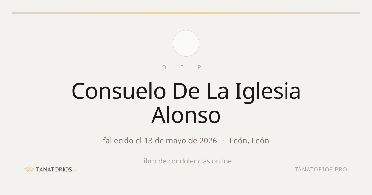 Memorial de Consuelo De La Iglesia Alonso