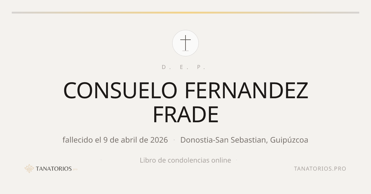 Memorial de CONSUELO FERNANDEZ FRADE
