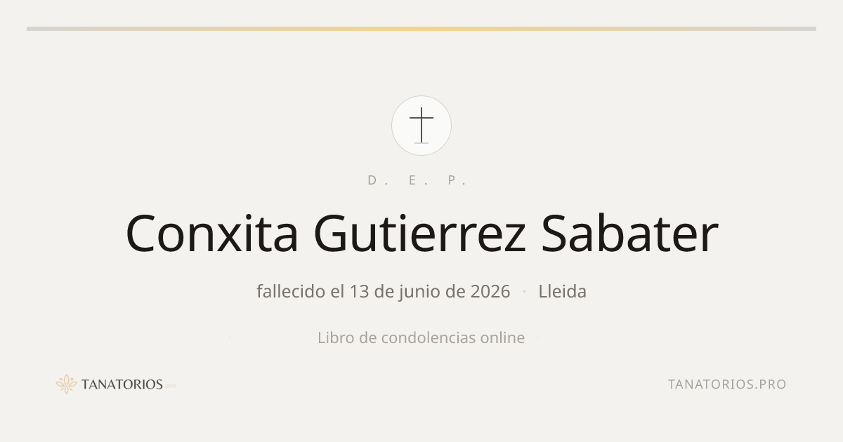 Memorial de Conxita Gutierrez Sabater