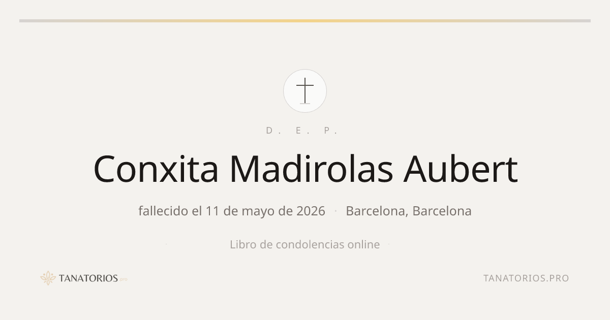 Memorial de Conxita Madirolas Aubert