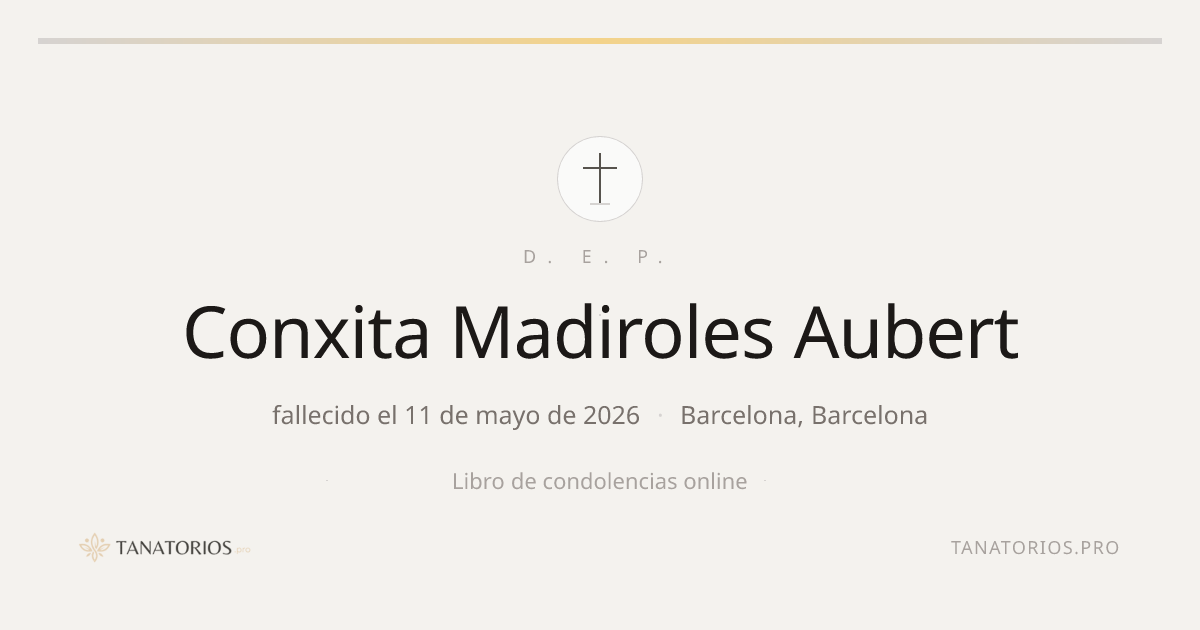 Memorial de Conxita Madiroles Aubert