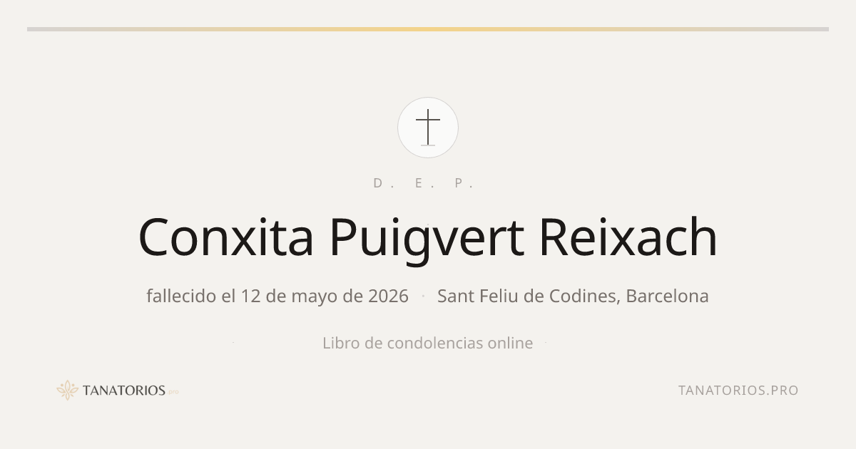 Memorial de Conxita Puigvert Reixach