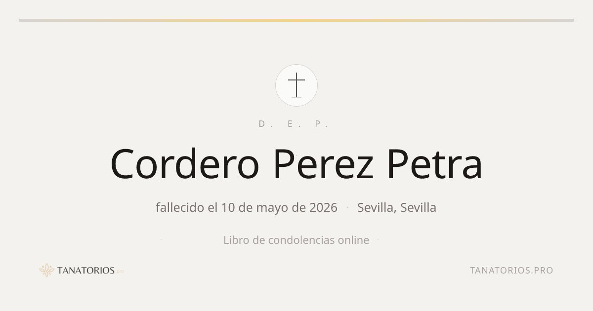 Memorial de Cordero Perez Petra