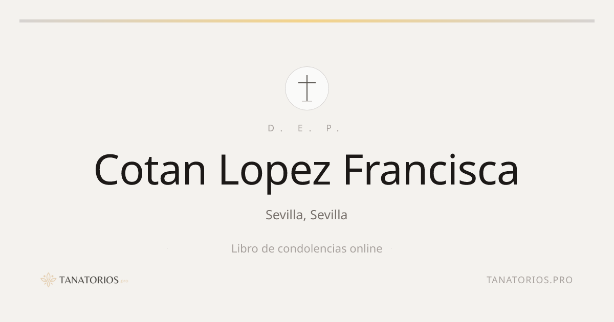 Memorial de Cotan Lopez Francisca