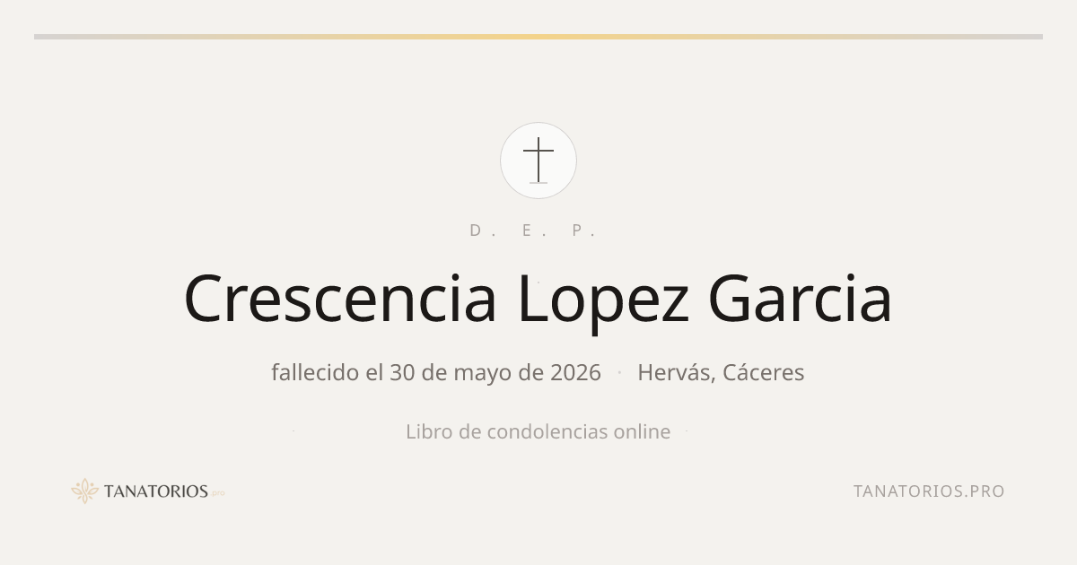Memorial de Crescencia Lopez Garcia