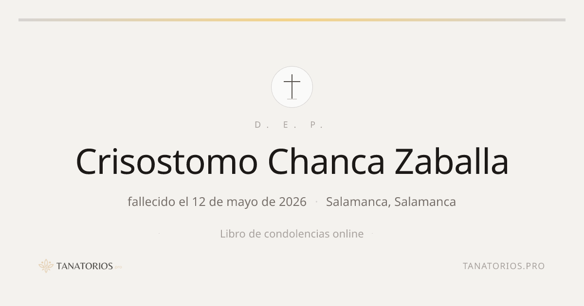 Memorial de Crisostomo Chanca Zaballa