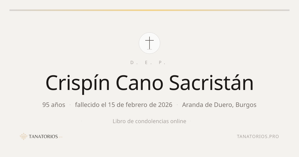 Memorial de Crispín Cano Sacristán