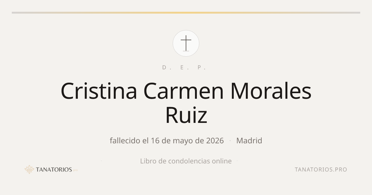 Memorial de Cristina Carmen Morales Ruiz