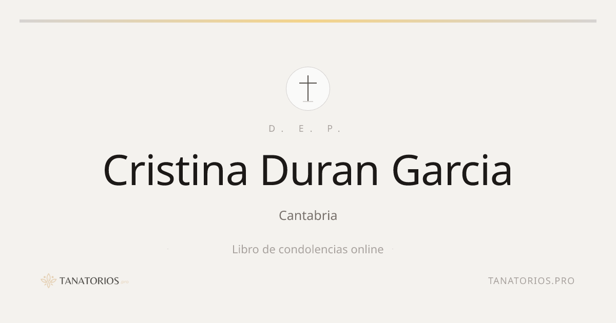 Memorial de Cristina Duran Garcia