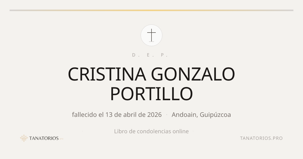 Memorial de CRISTINA GONZALO PORTILLO