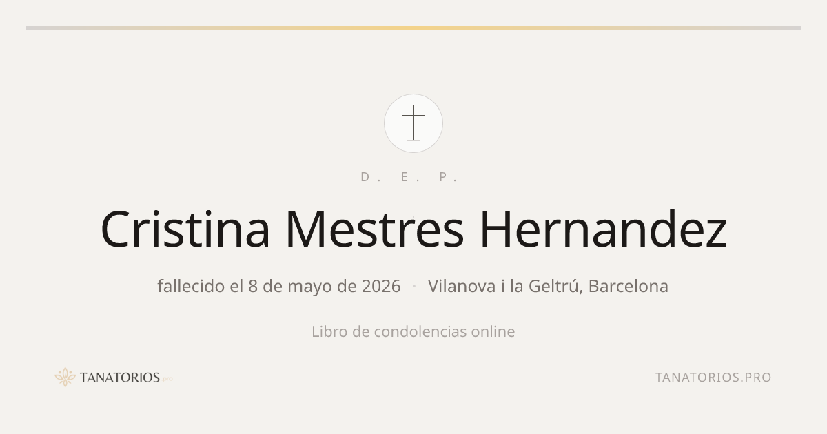Memorial de Cristina Mestres Hernandez