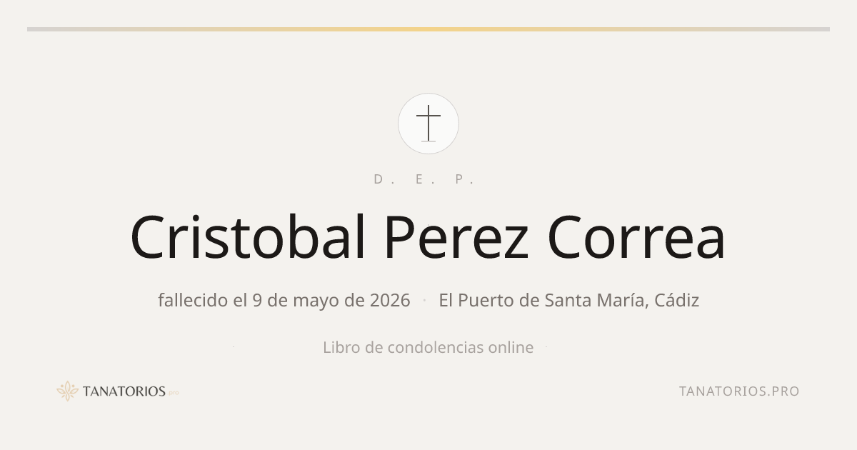 Memorial de Cristobal Perez Correa