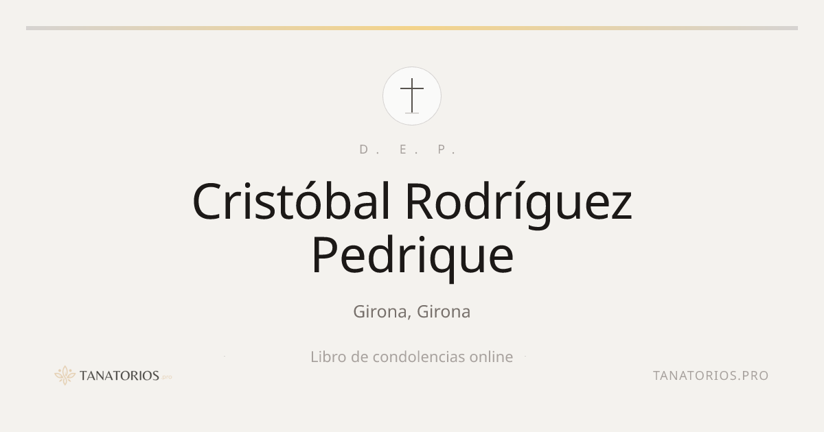 Memorial de Cristóbal Rodríguez Pedrique