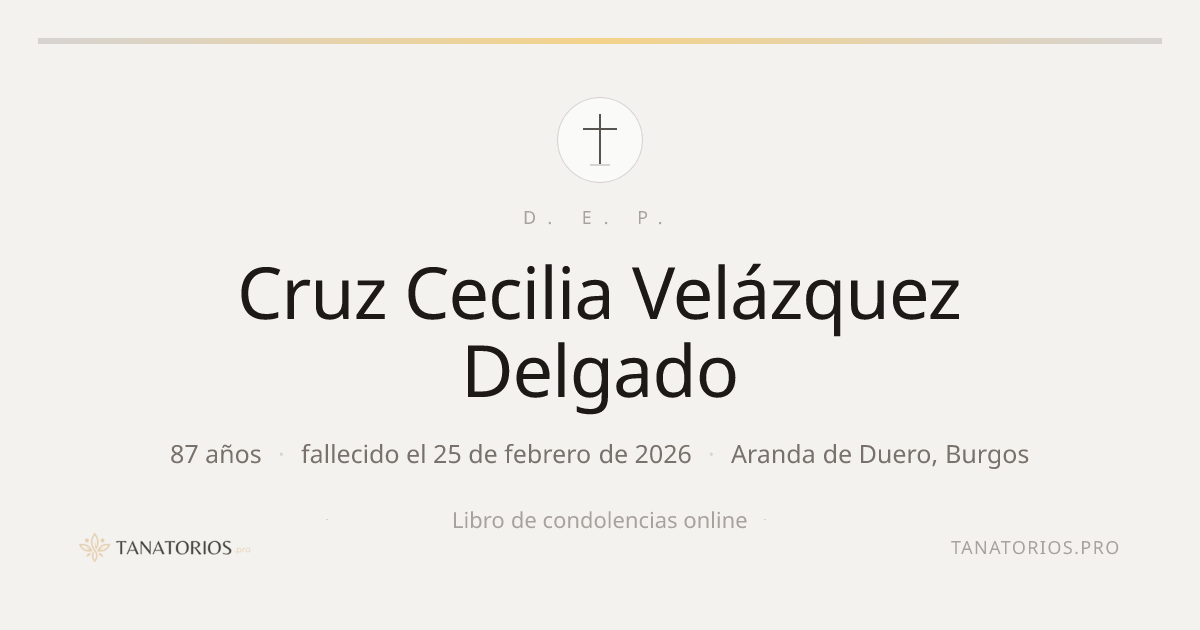 Memorial de Cruz Cecilia Velázquez Delgado
