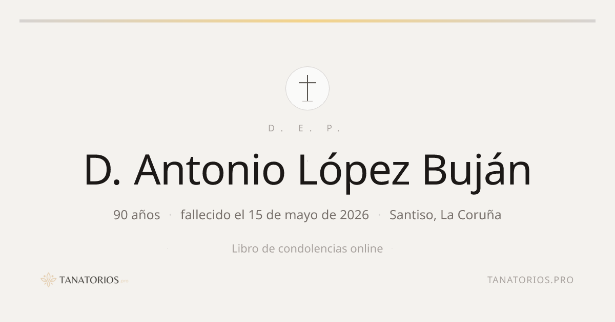 Memorial de D. Antonio López Buján