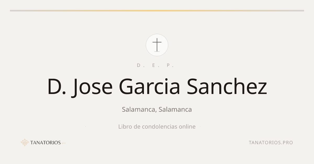 Memorial de D. Jose Garcia Sanchez