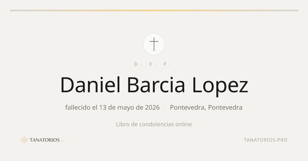 Memorial de Daniel Barcia Lopez
