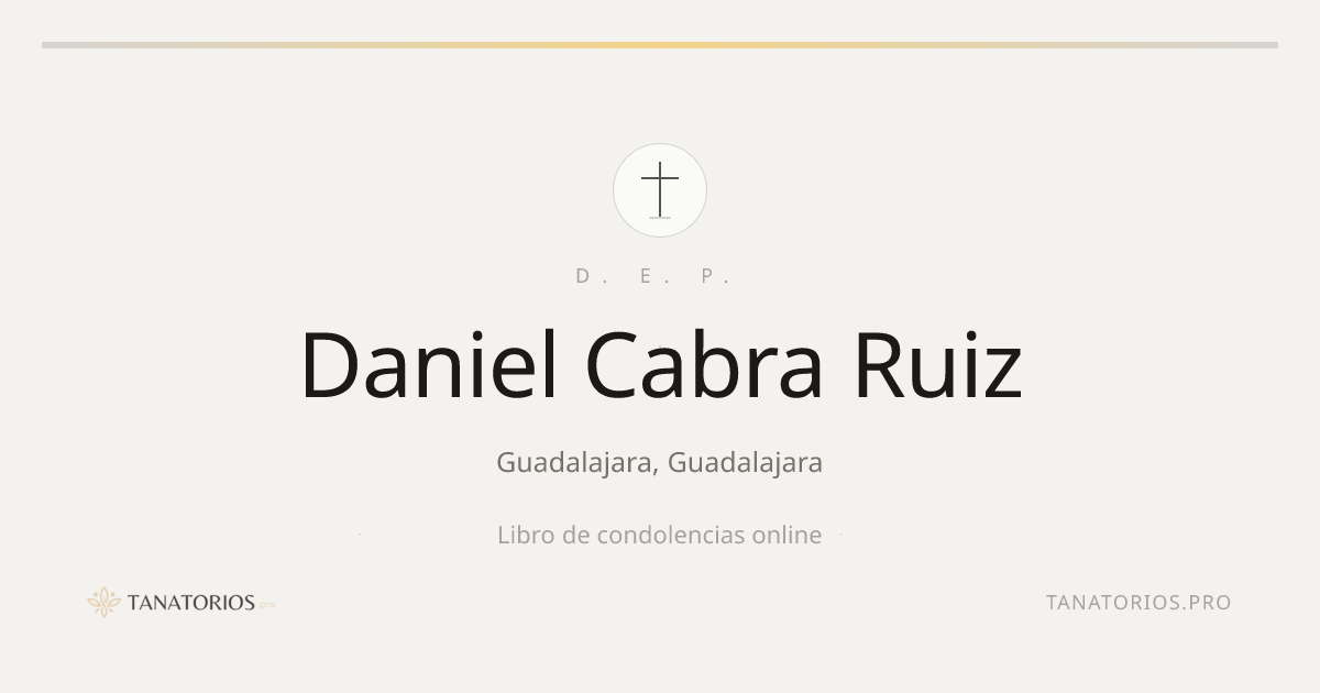 Memorial de Daniel Cabra Ruiz