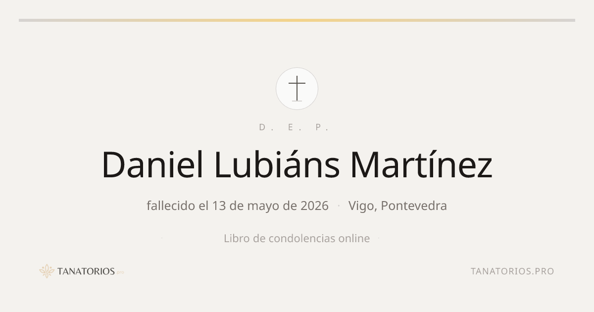 Memorial de Daniel Lubiáns Martínez