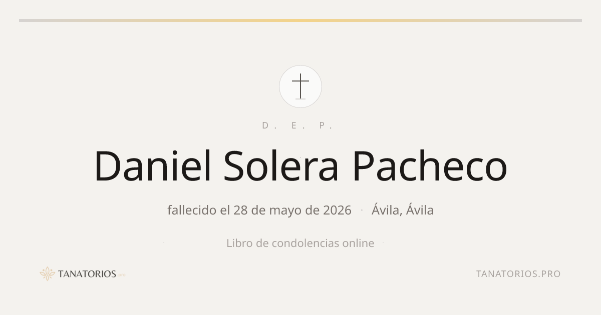 Memorial de Daniel Solera Pacheco