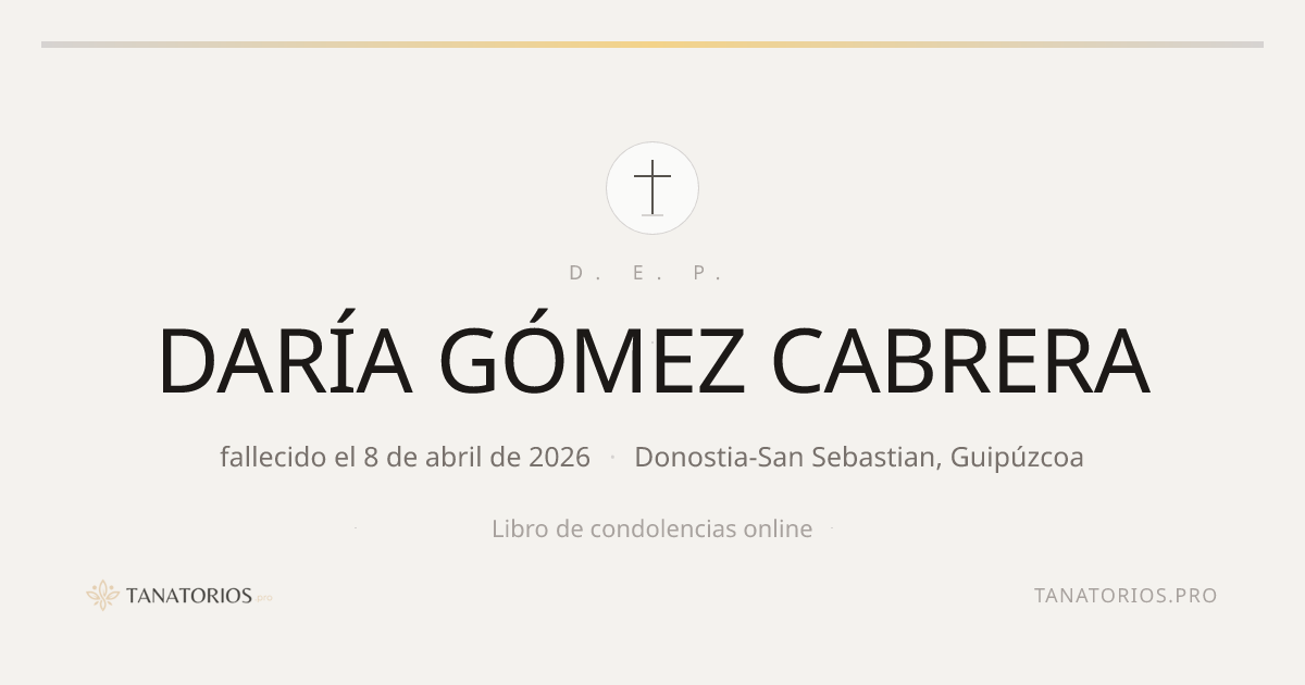 Memorial de DARÍA GÓMEZ CABRERA