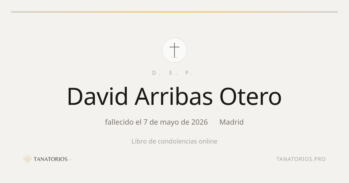Memorial de David Arribas Otero