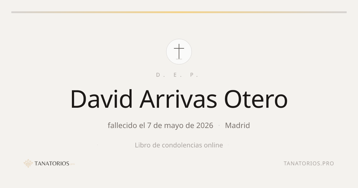 Memorial de David Arrivas Otero