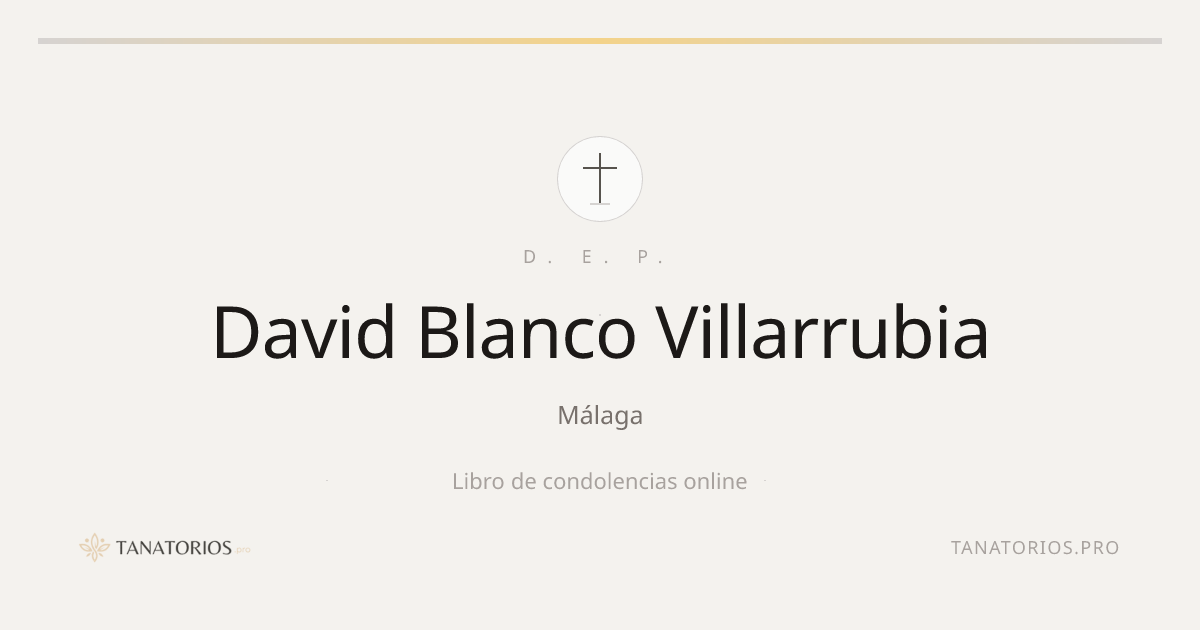 Memorial de David Blanco Villarrubia