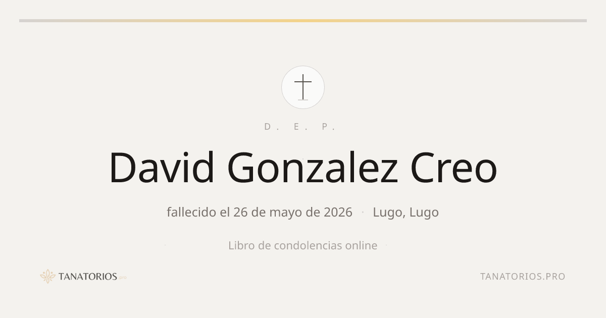 Memorial de David Gonzalez Creo