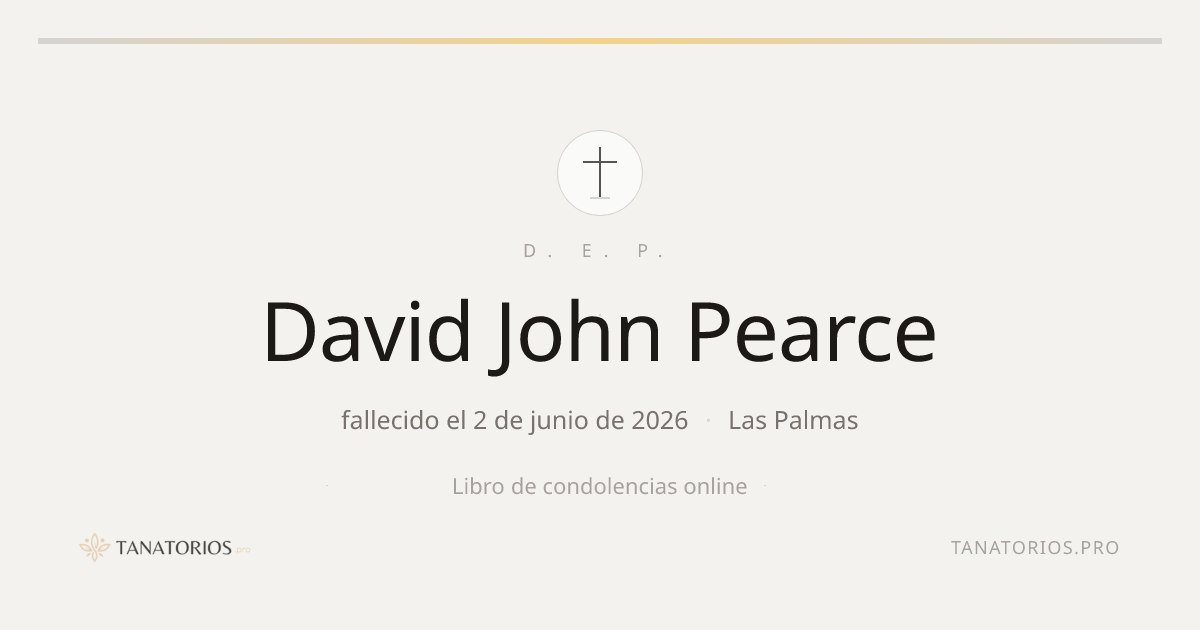 Memorial de David John Pearce