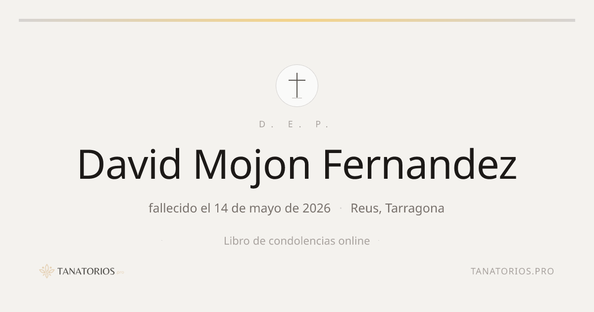 Memorial de David Mojon Fernandez