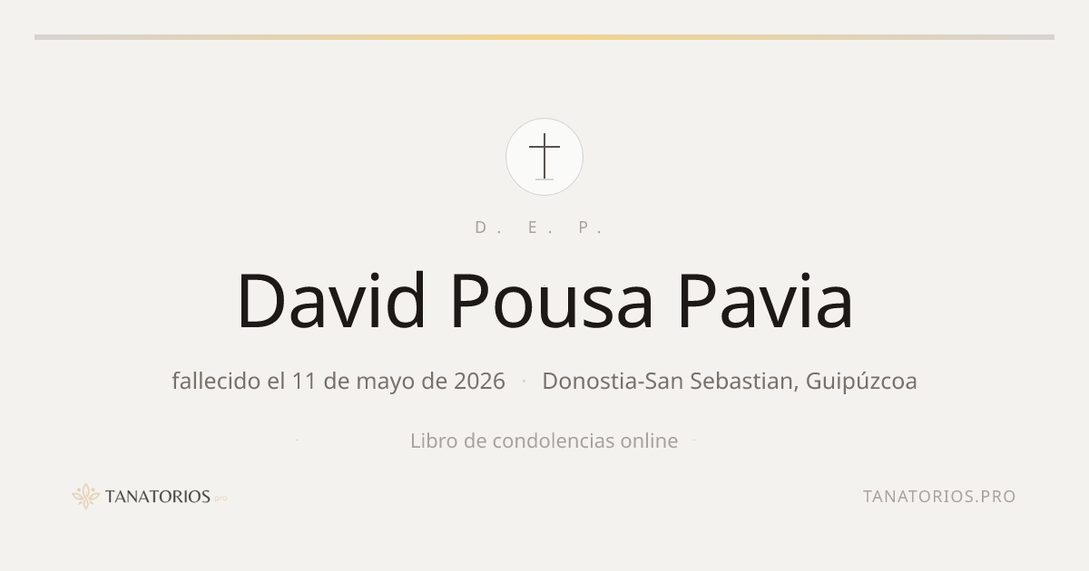 Memorial de David Pousa Pavia