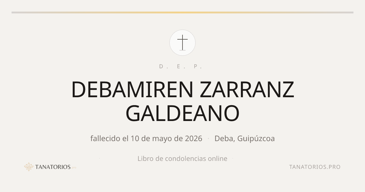 Memorial de DEBAMIREN ZARRANZ GALDEANO