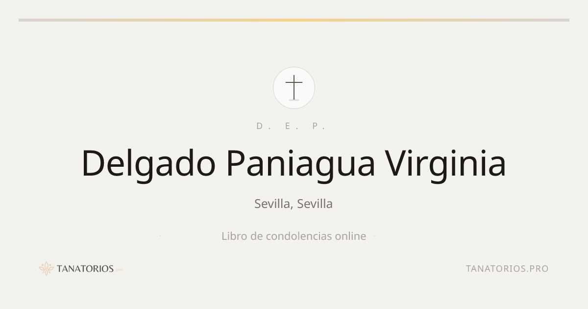 Memorial de Delgado Paniagua Virginia