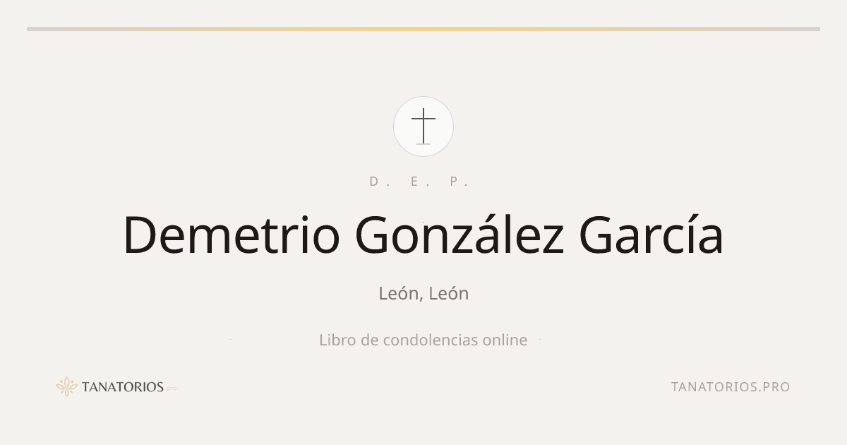 Memorial de Demetrio González García