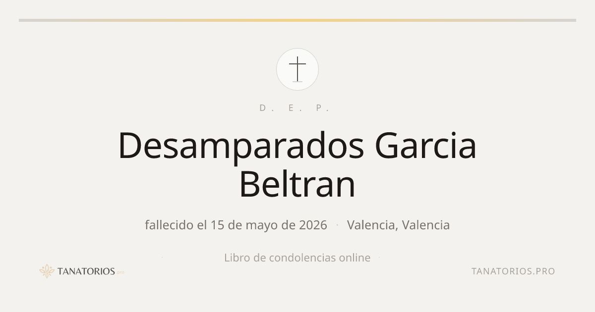 Memorial de Desamparados Garcia Beltran