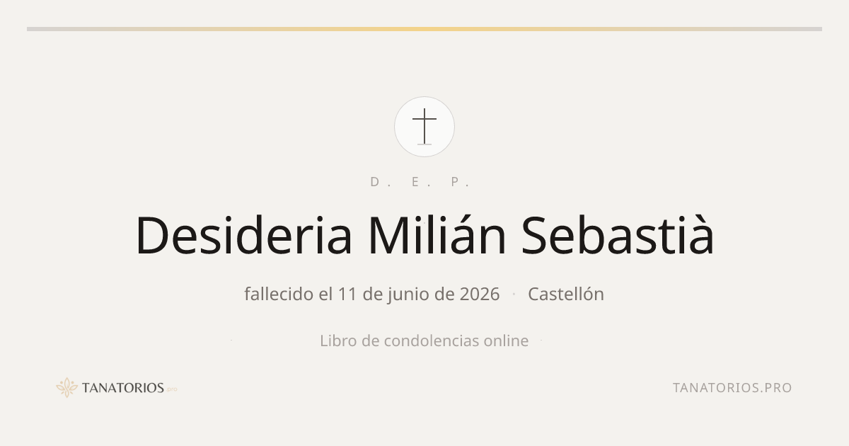 Memorial de Desideria Milián Sebastià