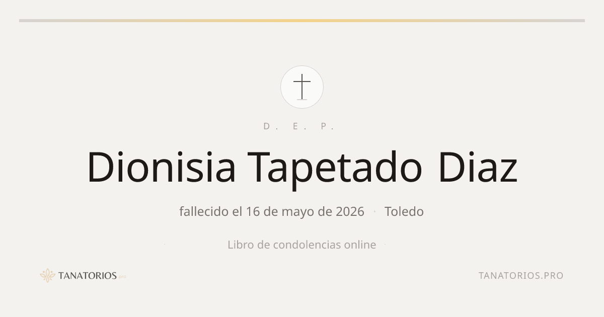 Memorial de Dionisia Tapetado Diaz